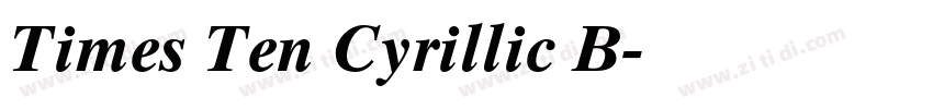 Times Ten Cyrillic B字体转换